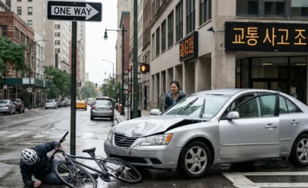자전거 역주행 사고 조심